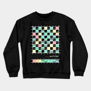 Mydoku_W003_H001_002_F: Sudoku, Sudoku coloring, logic, logic puzzle, holiday puzzle, fun, away from screen Crewneck Sweatshirt